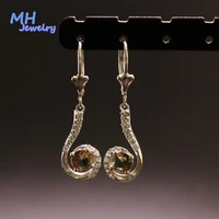 mh genuine 925 sterling silver earrings color changing diaspore gemstone zultanite fine jewelry for women gift mhe0083