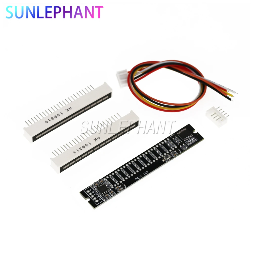 

Полноразмерный мини-стереоусилитель с 12 уровнями и индикатором VU Meter, плата с регулируемой скоростью светильник со стандартными фотография...