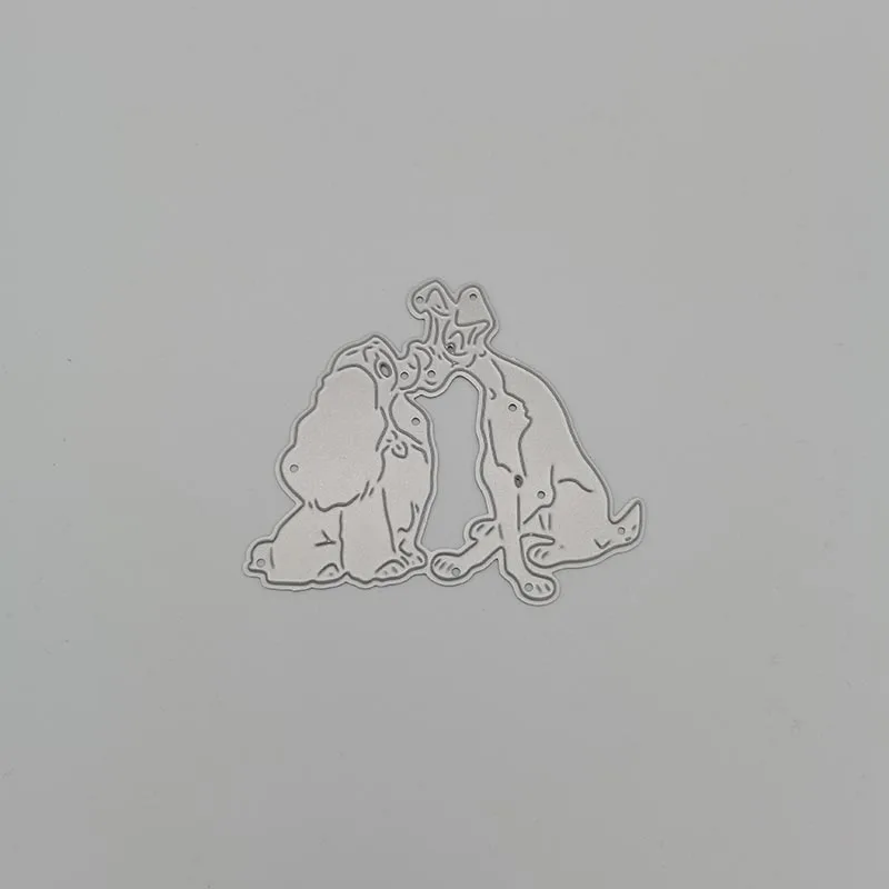 

Two Dogs Metal Cutting Dies Stencil DIY Scrapbooking Photo Album Decor Embossing Cards Making DIY Crafts