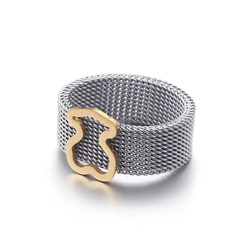 

luxury Stainless Steel Bear Jewelry Rings New Jewelry For Women Ring Gifts Luxury Design friendship finger rings