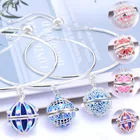 Креативные Ретро роспись резные открытые медальоны браслеты для ароматерапии эфирные масла парфюм клетка кулон браслет ювелирные изделия