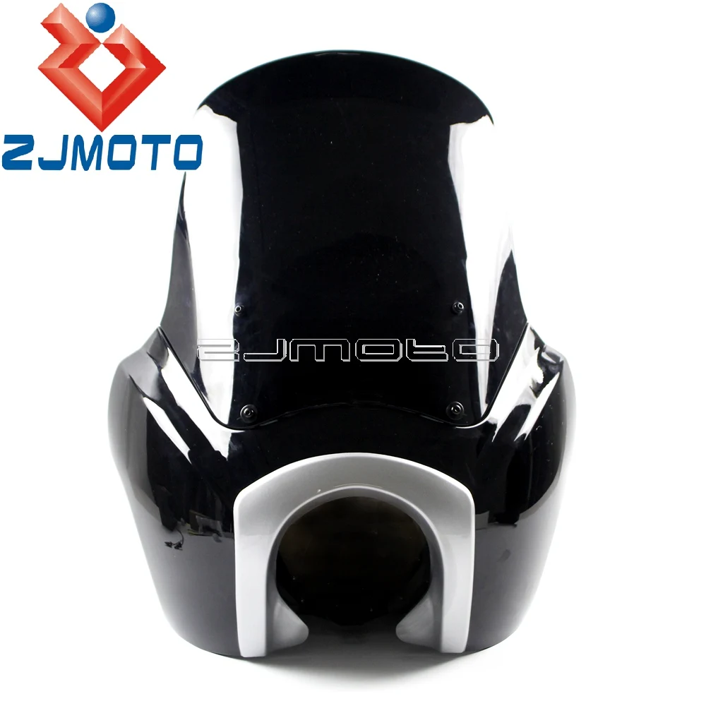 Chrome Black Black Передний обтекатель для мотоцикла Iridium ветровое стекло для Harley Dyna Street Bob Low Rider 2007- фара обтекатель ветрового стекла - Цвет: Chrome Black Black