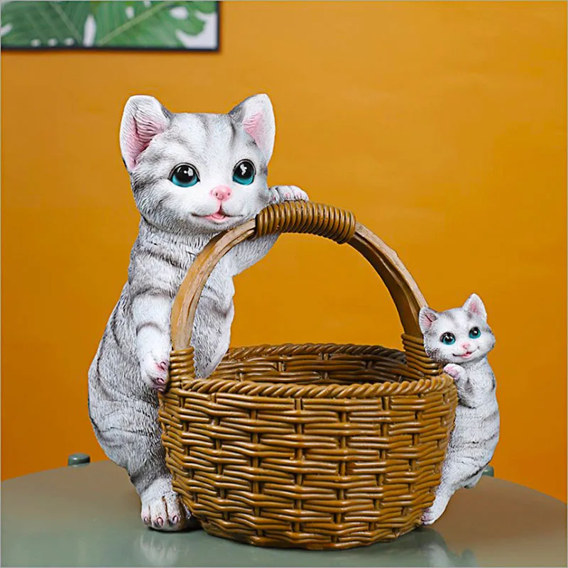 

Kawaii Figurine Ornament Resin Cute Dog Figurine Craft Desktop Decoration Accessories for Living Room Gift Mini Office Decor