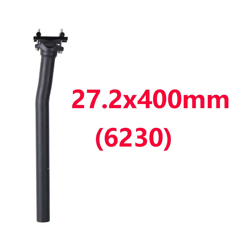 27.2x400mm-6230 Карбоновый подседельный штырь 3k матовый дорожный/горный велосипед Подседельный штырь из углеродного волокна 27,2/31,6 мм светильник 125 г углеродный подседельный штырь - Цвет: 27.2x400mm-6230