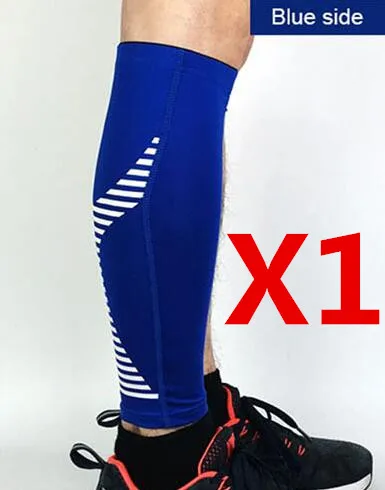 1 piece Blue Поддержка ног компрессионный баскетбольный футбольный защитный щиток голени футбольные рукава для голени Молодежный Танец Бег Велоспорт протектор для ног гетры - Цвет: 1 piece Blue