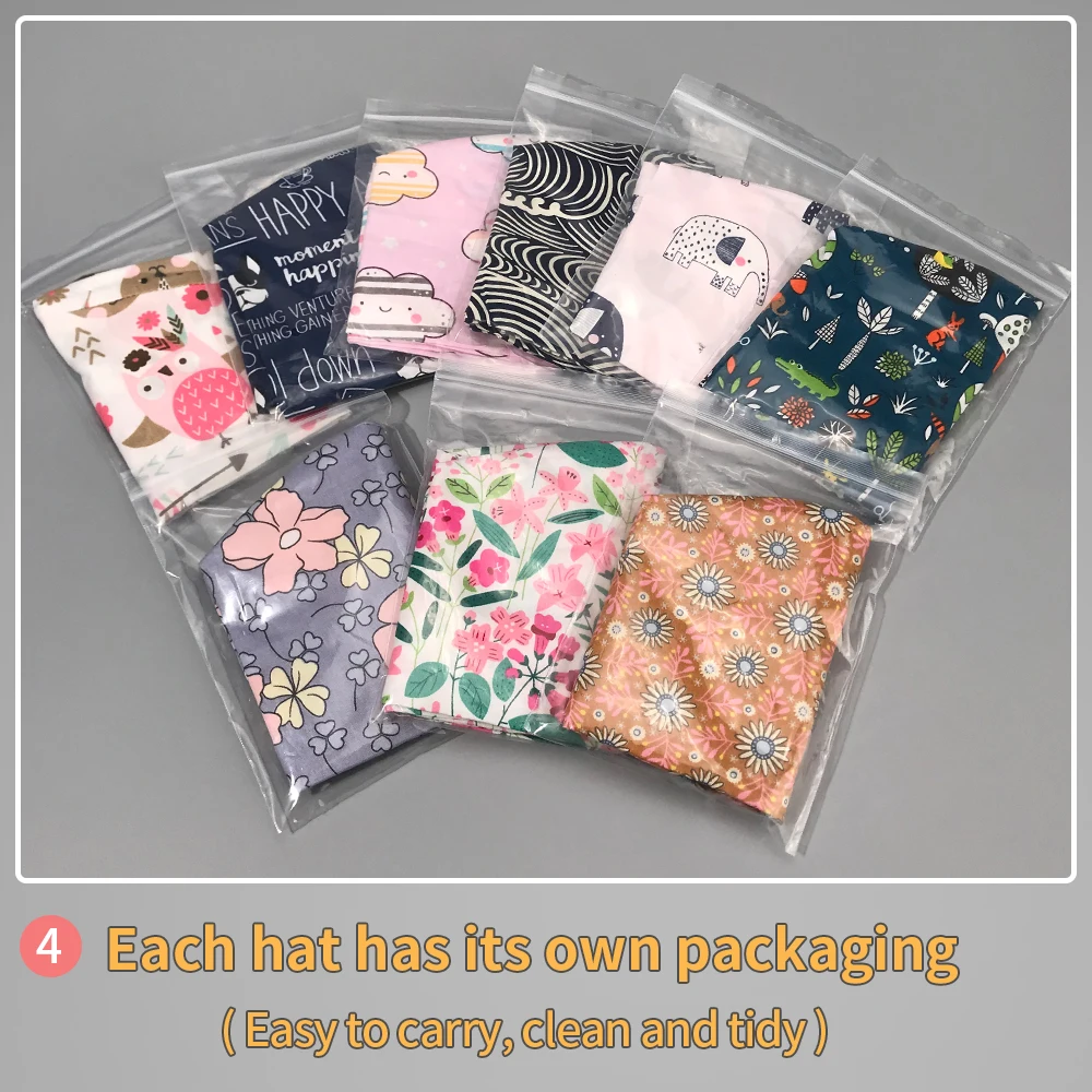 

High quality cute printing hospital nurse hats with button breathable working cap cotton nurse accessories wholesale doctor hats