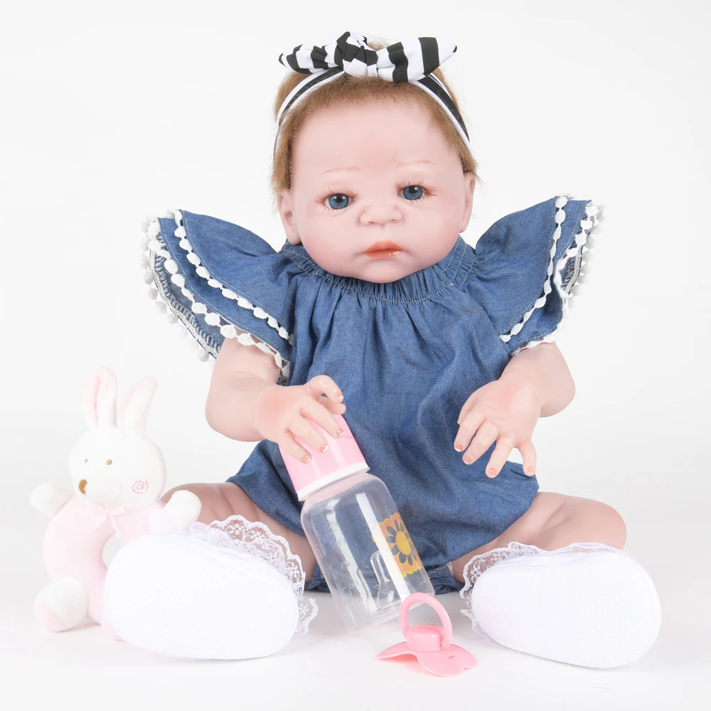 Кукла новорожденная силиконовая 55 см 22 дюйма | Игрушки и хобби