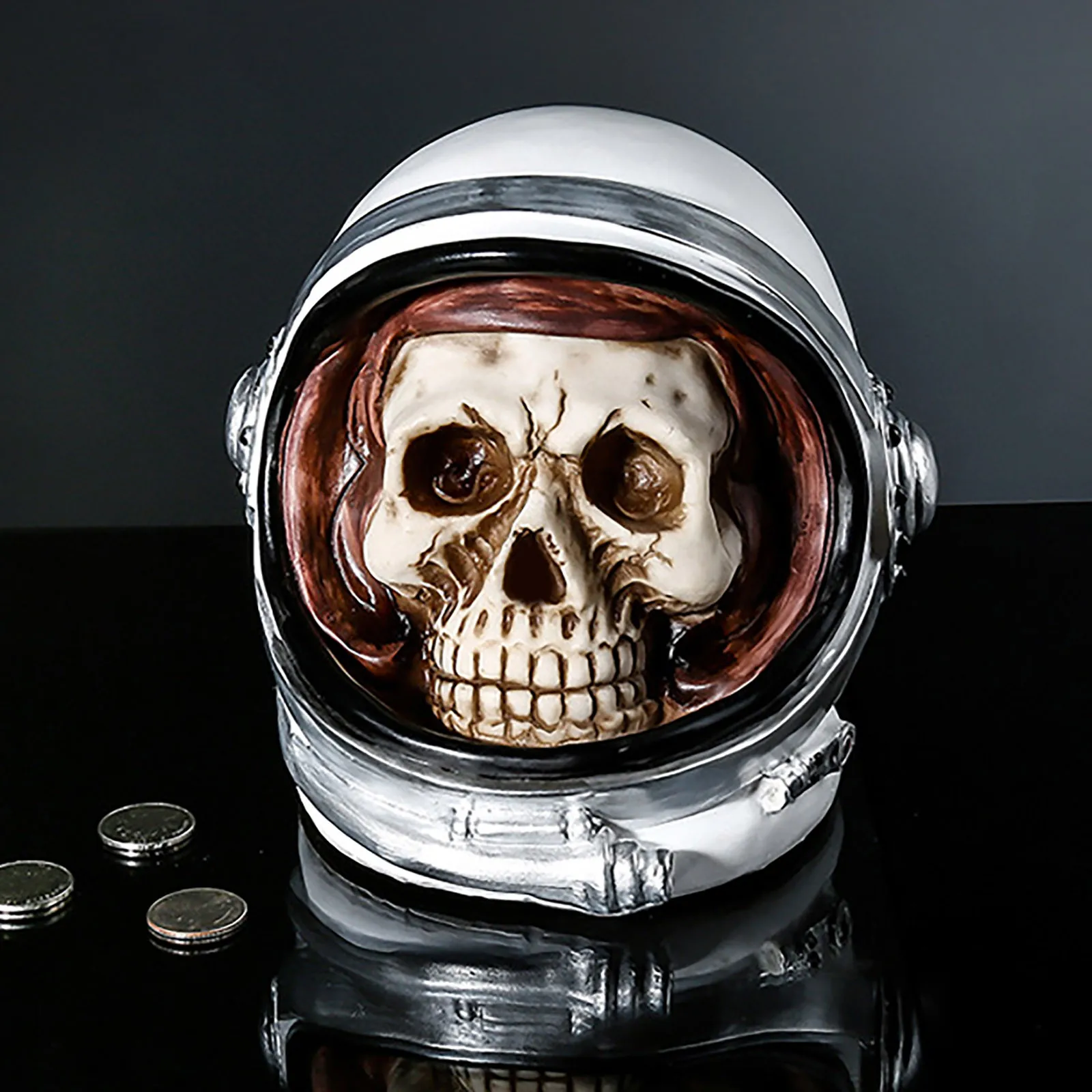 Креативная копилка с изображением астронавта черепа модель поделки украшение