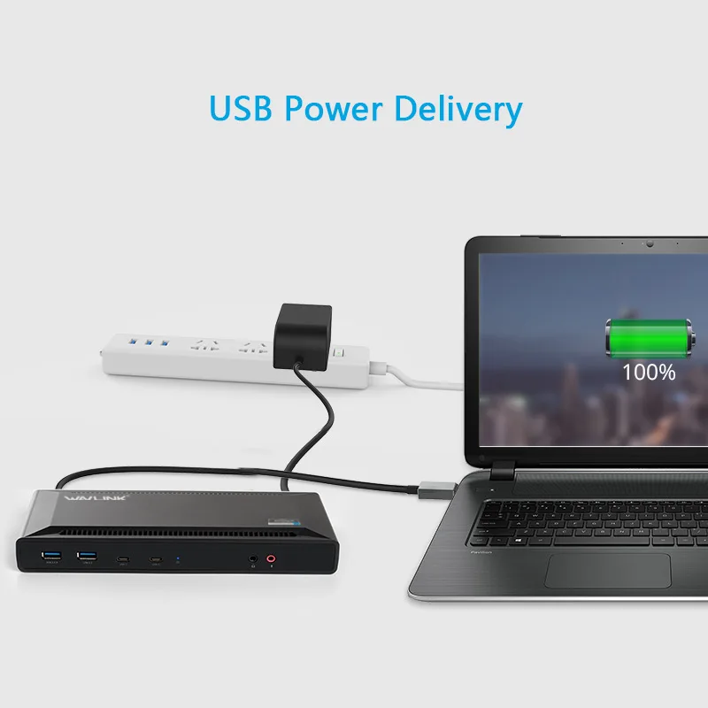 Wavlink USB C Универсальная док-станция 5 к USB-C Gen1 двойной 4 к дисплей HD HDMI питание USB 3,0 Gigabit Ethernet для Mac OS