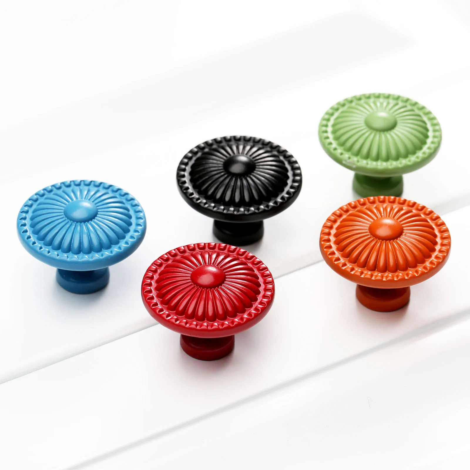Винтажные ручки для мебели круглые кухонные дверного ящика шкафа в форме цветка