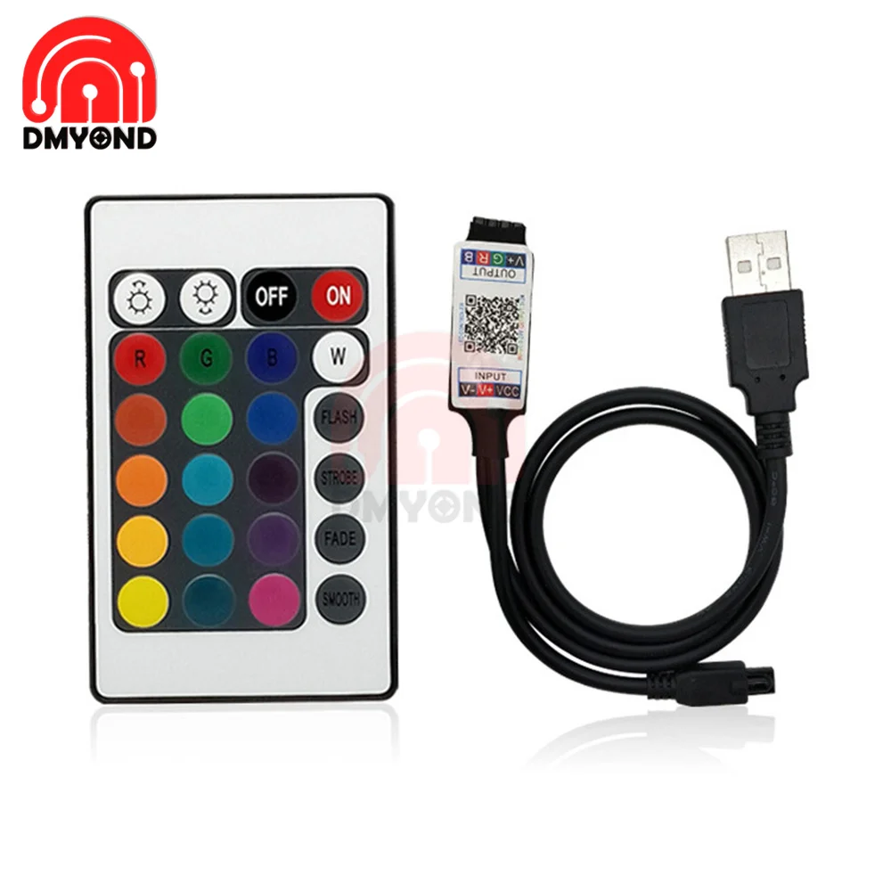 

Luces LED SMD 5050 2835, 24 teclas, 44 teclas, IR, Bluetooth, WIFI, RGB, регулятор дистанционного управления для tira de luces светодиодный