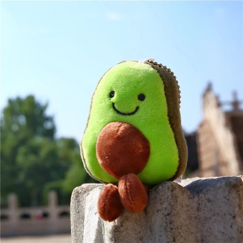 Kawaii вельветовые куклы авокадо плюшевая цепочка для ключей маленькая Детская