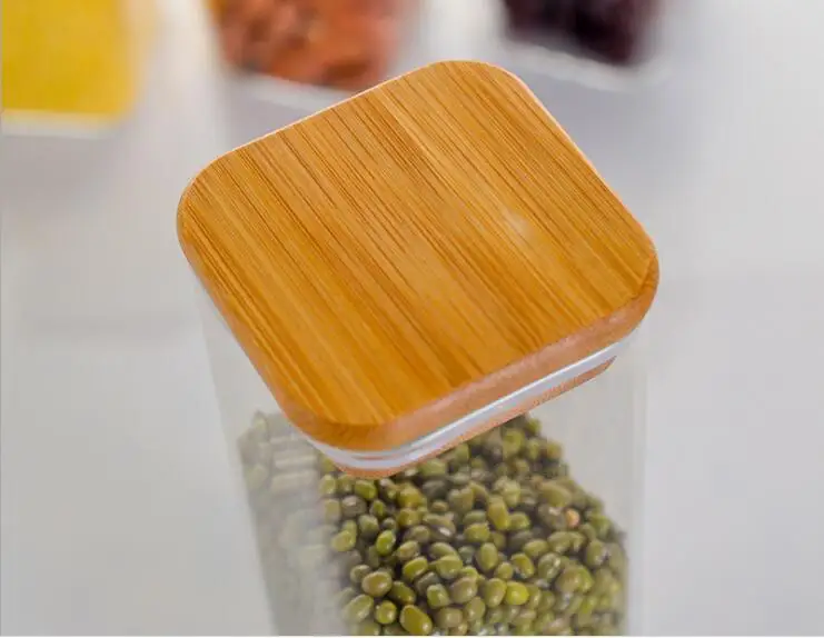 Контейнер для пищевых продуктов JO 1031 квадратная бамбуковая крышка герметичный