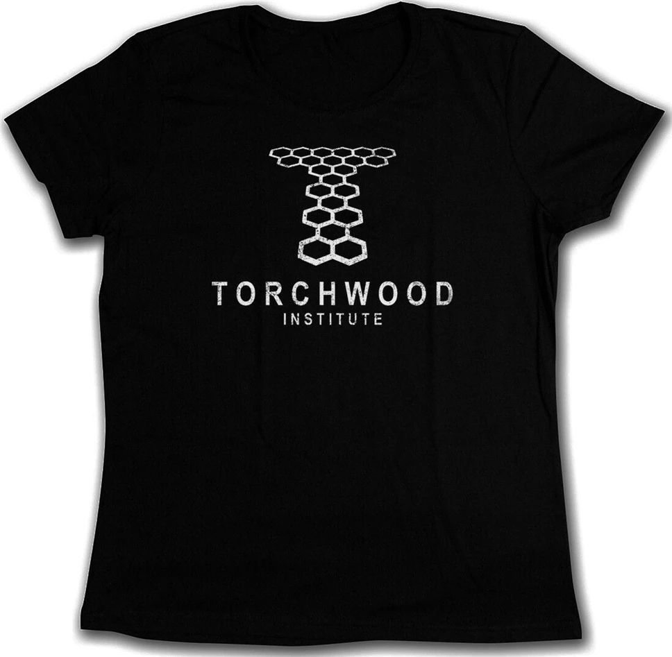 Винтажная футболка с логотипом Torchwood Institute Scifi Tv Series Doctor Who цифровым принтом