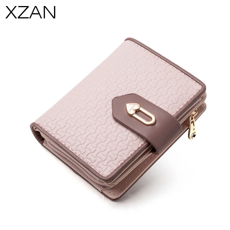 

Женский кошелек высокого качества, короткий Дамский бумажник с монетницей, маленькая кредитница на защелке, клатч