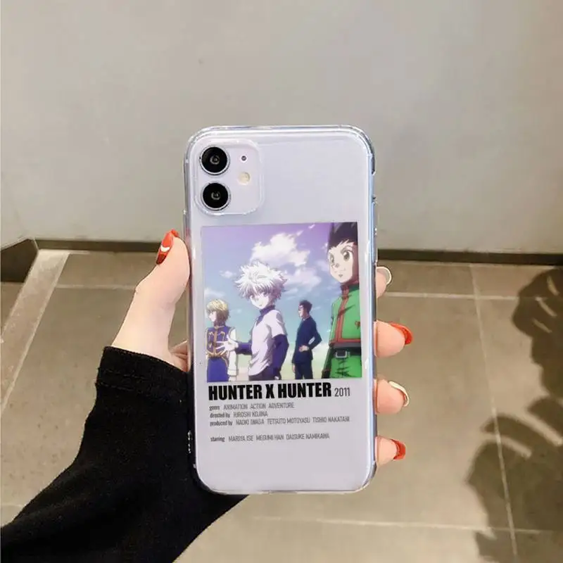 

Hunter x hunter Anime Phone Case Transparent soft For iphone 5 5s 5c se 6 6s 7 8 11 12 plus mini x xs xr pro max