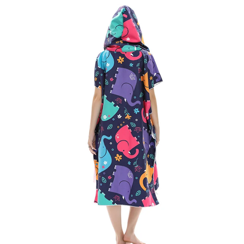 Печатный халат банное полотенце модное для улицы взрослых с капюшоном пляжное