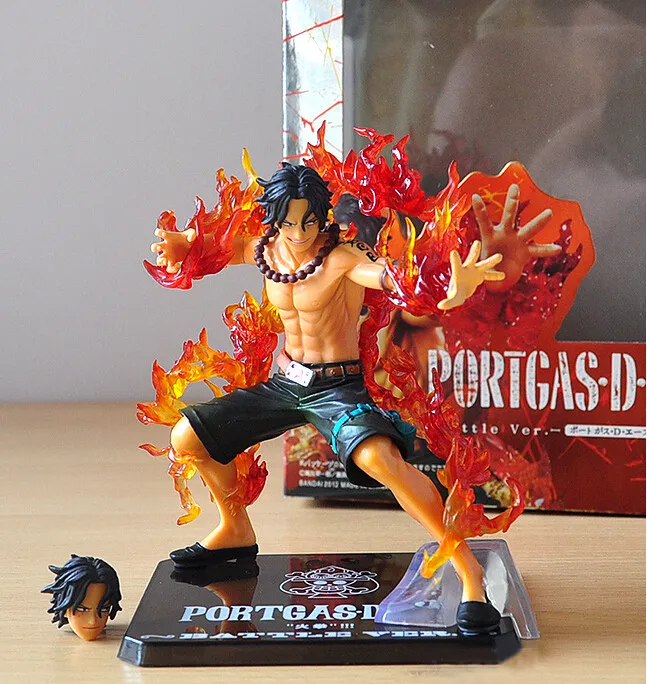 13 см аниме One Piece Portgas D Ace Battle Ver. Экшн фигурки из ПВХ модели игрушек куклы коллекция
