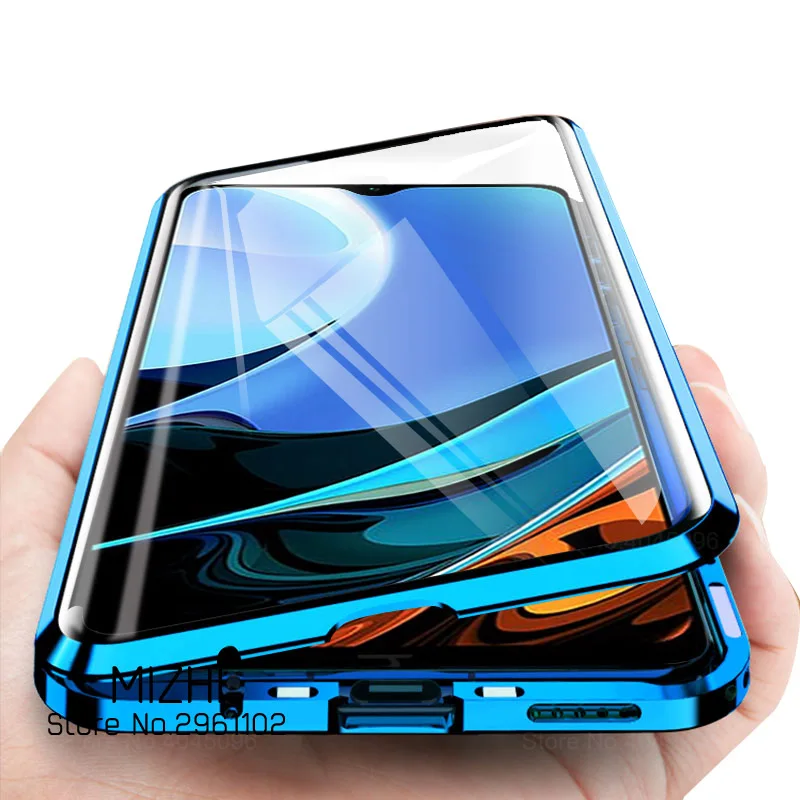 Чехол для Redmi 9 T Магнитные Флип-Чехлы 360 xiaomi T9 Xiomi Xaomi Redmi9T двухсторонний стеклянный