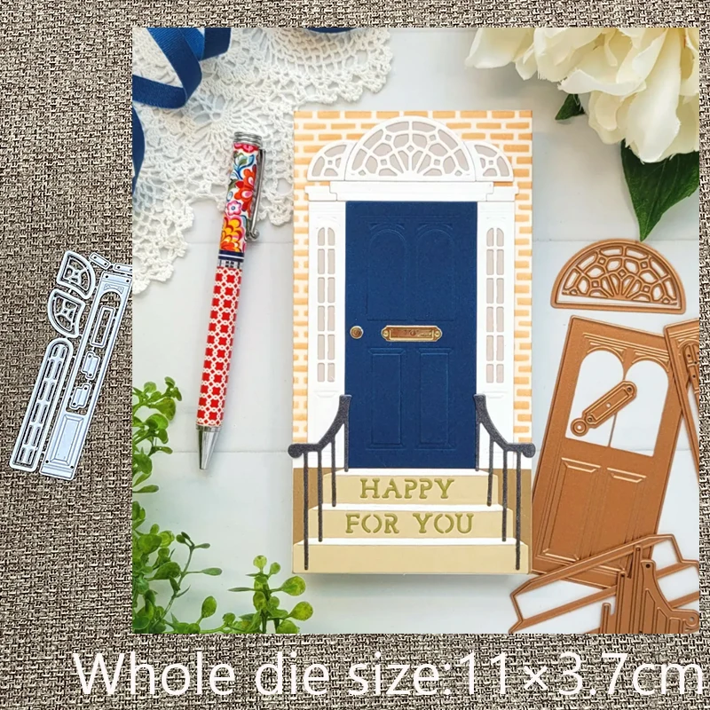 

XLDesign Craft Metal stencil mold Cutting Dies Open House Door Side Panel scrapbook die cuts Album Paper Card Craft Embossing