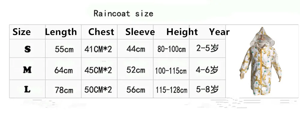 

80-128cm Waterproof Raincoat For Children Kids Rain Coat Poncho Boys Girls Primary School Students Jacket