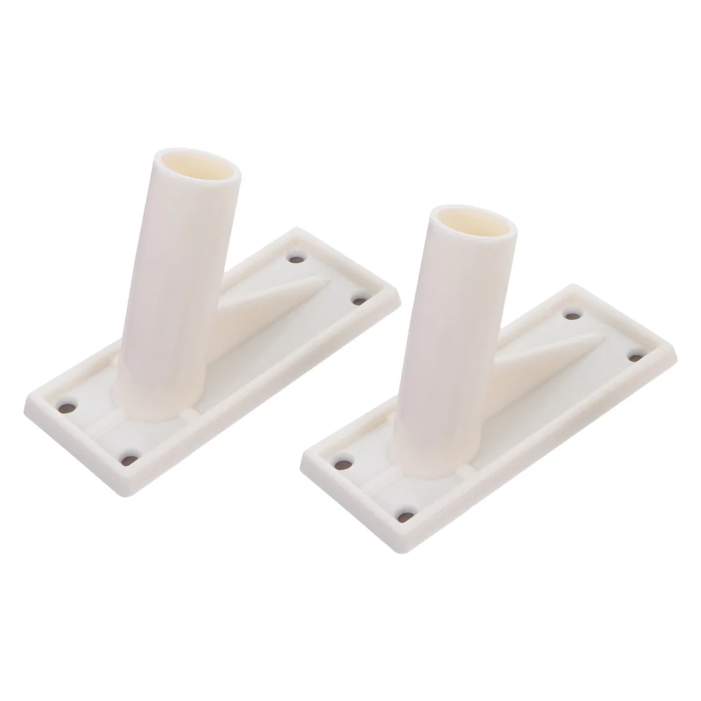 

2Pcs Adhesive Plastic Flag Pole Bracket Wall Mount Holder Rack Stand Base