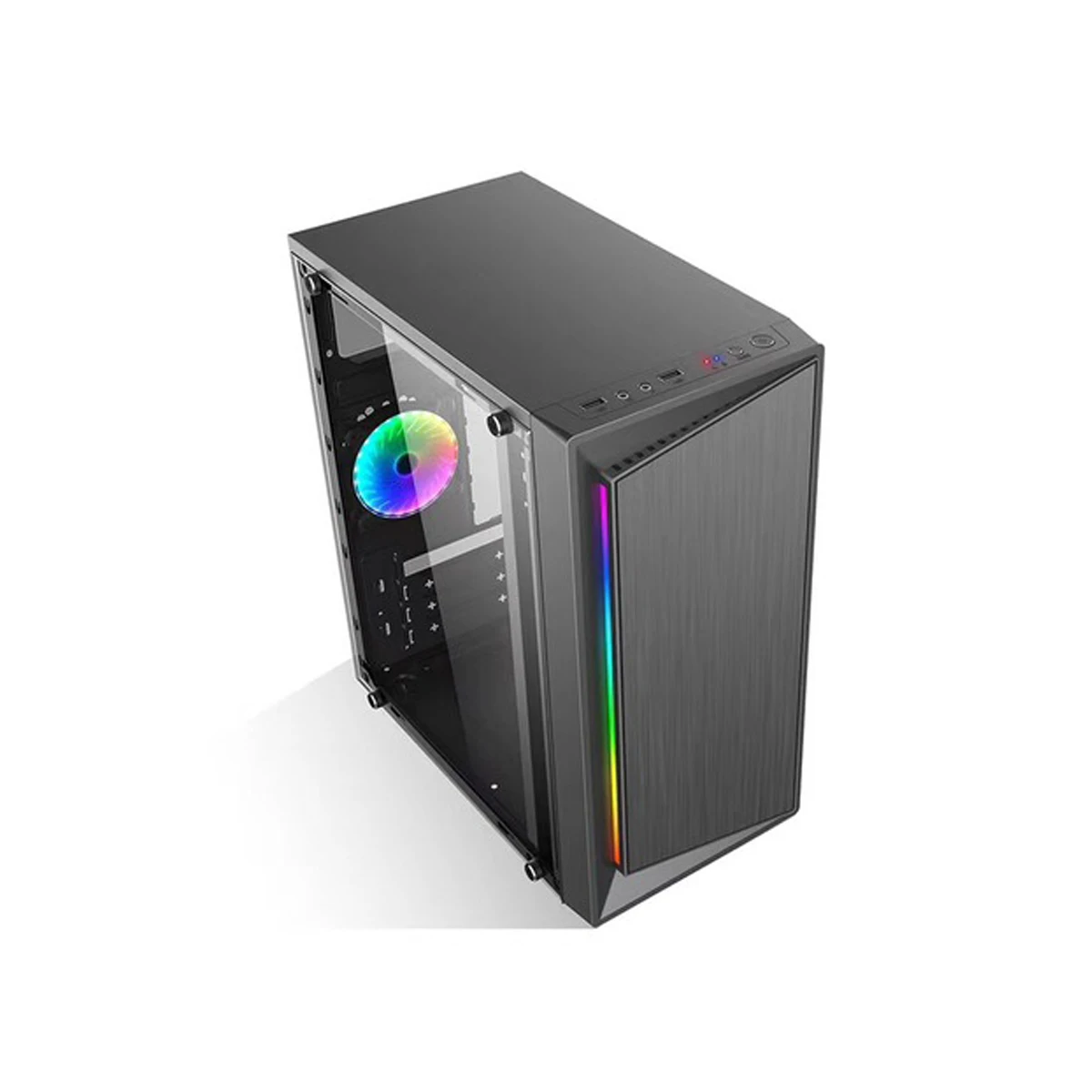 Черный мини чехол с полной боковой вентиляцией и охлаждением для ПК RGB светильник