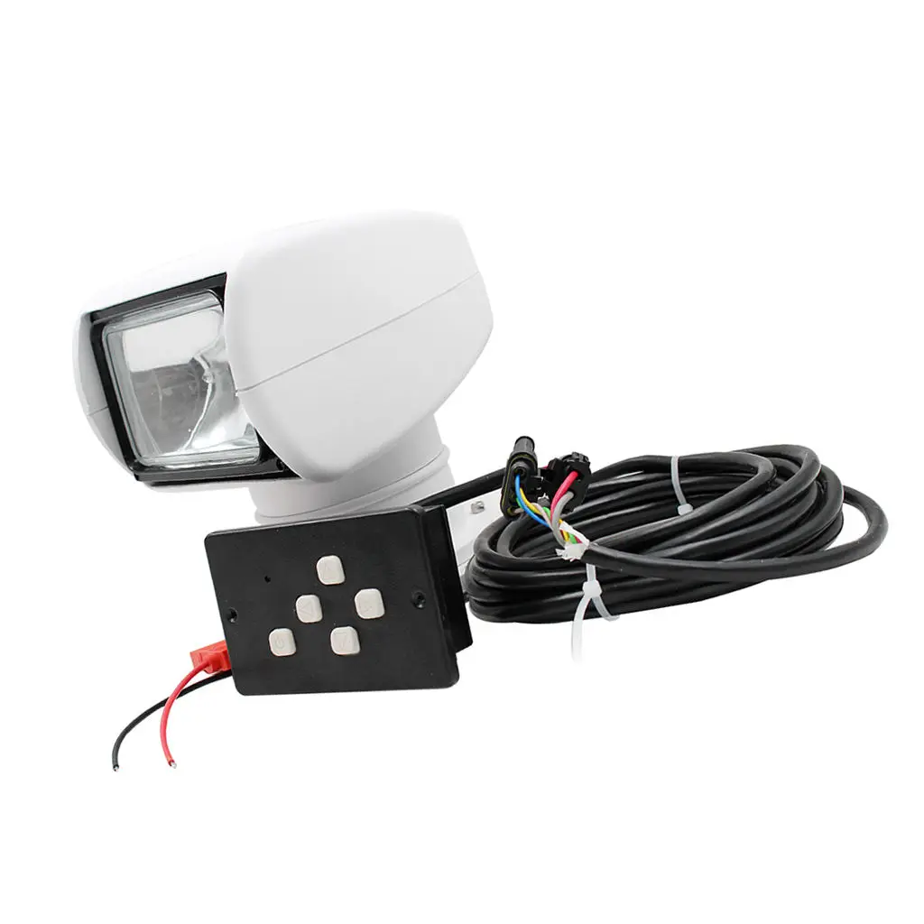 

12V 100W Car Boat Remote Control Spotlight Halogen Lamp Searchlight 2500LM 3200K New