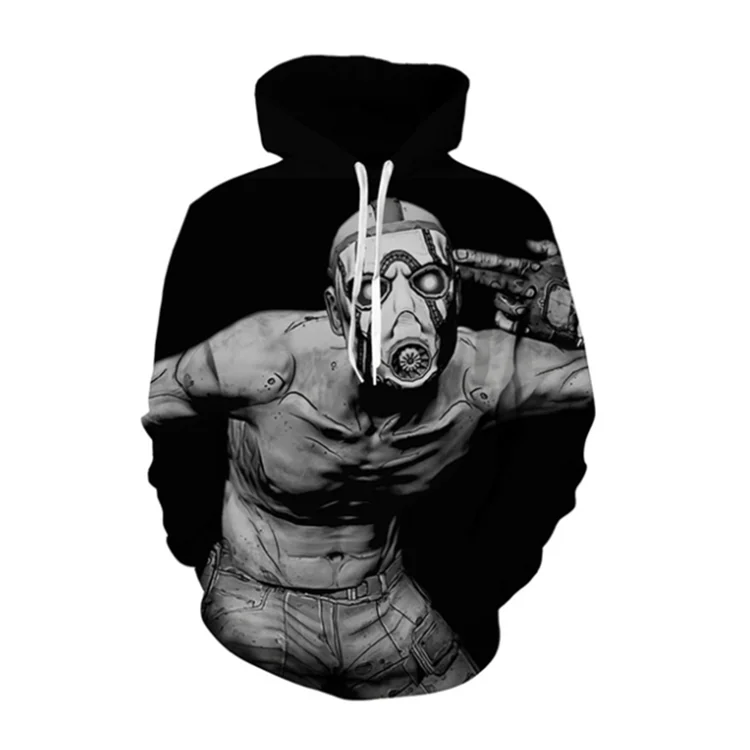 PS4 borderland 3 Hyperion Psycho костюмы borderland толстовки для косплея с 3D принтом модная мужская и женская куртка с капюшоном - Цвет: Серый