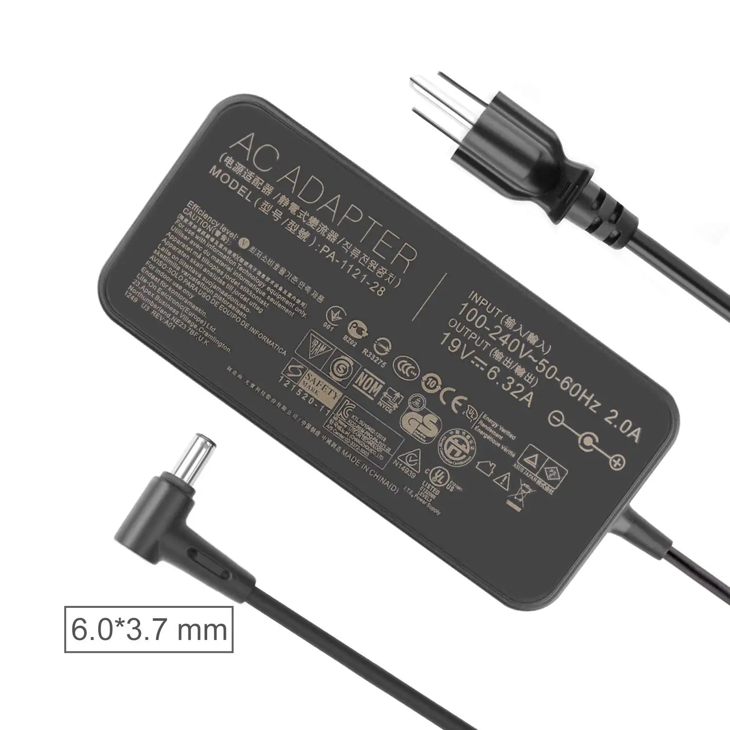 

Huiyuan 120W 19V 6.32A Charger AC Adapter fit for asus TUF Gaming FX705GM FX705DT FX705GE FX705GD FX505 FX505GD