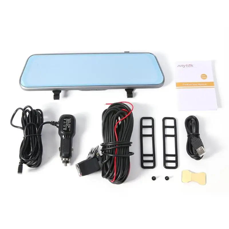 Anytek T900+ 9,6" полный экран потокового автомобиля зеркало заднего вида DVR Камера авто 1080P ADAS сенсорный экран видеорегистратор