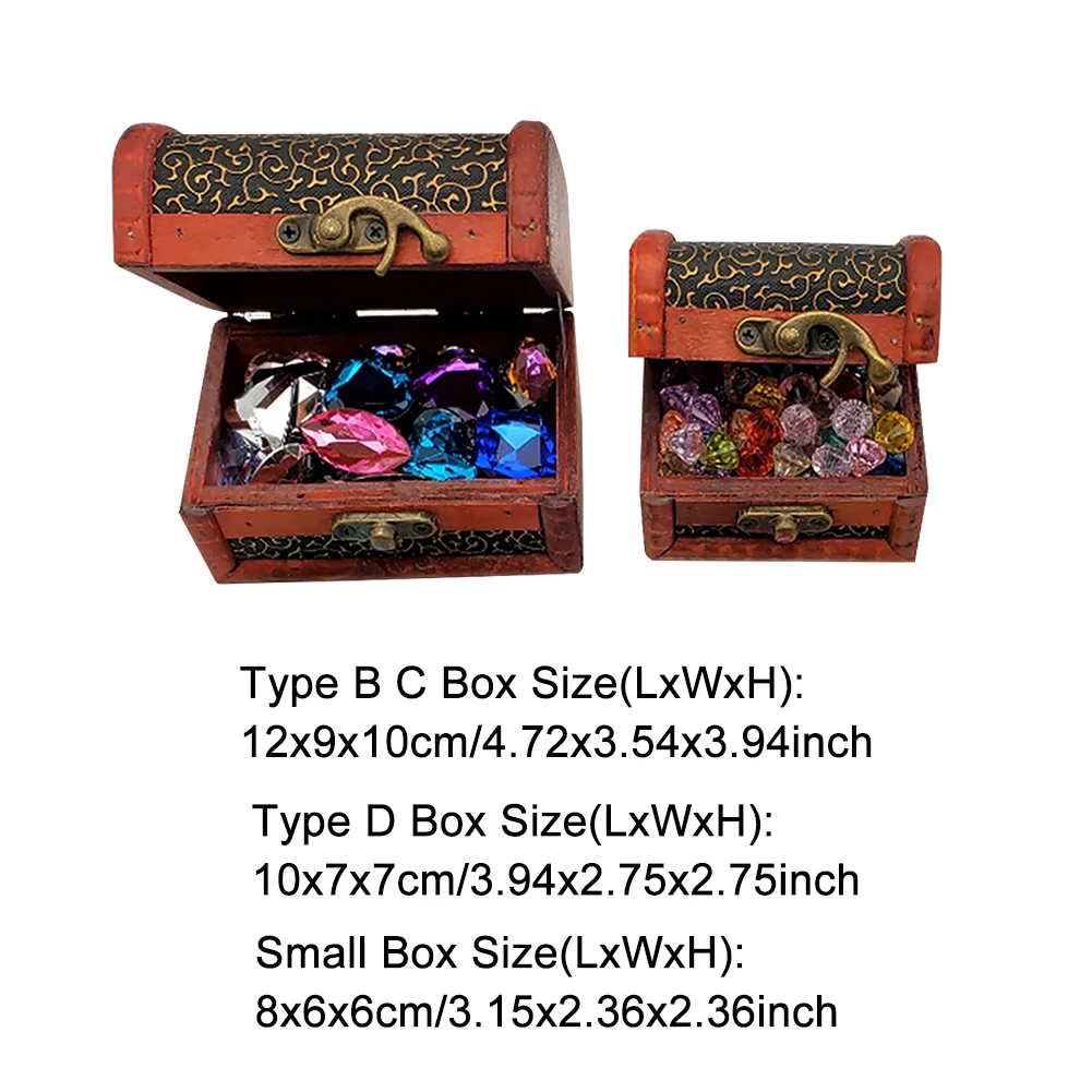 

Acrylic Gems Treasure Home Decoration With Storage Chest Funny Pirate Party Birthday Gift Game Jewelery Playset Portable Diamond