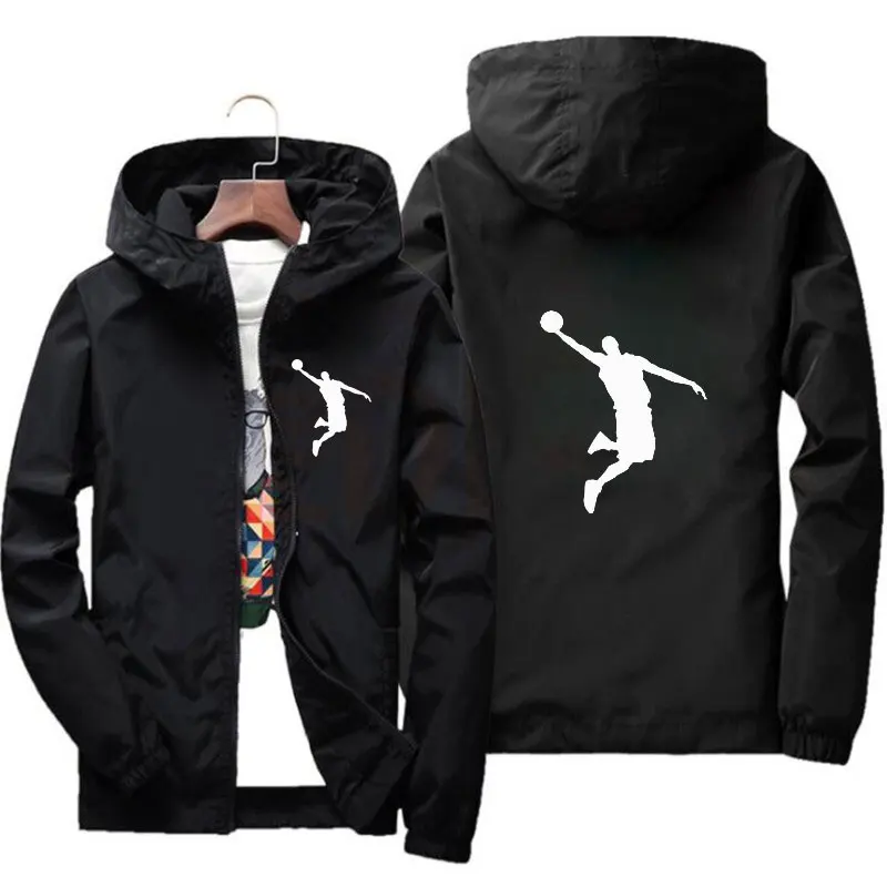 

New Spring Autumn Bomber Hooded Jacket Men Casual Slim Patchwork Windbreaker Jacket Male Outwear Zipper Thin Coat Brand Clothing