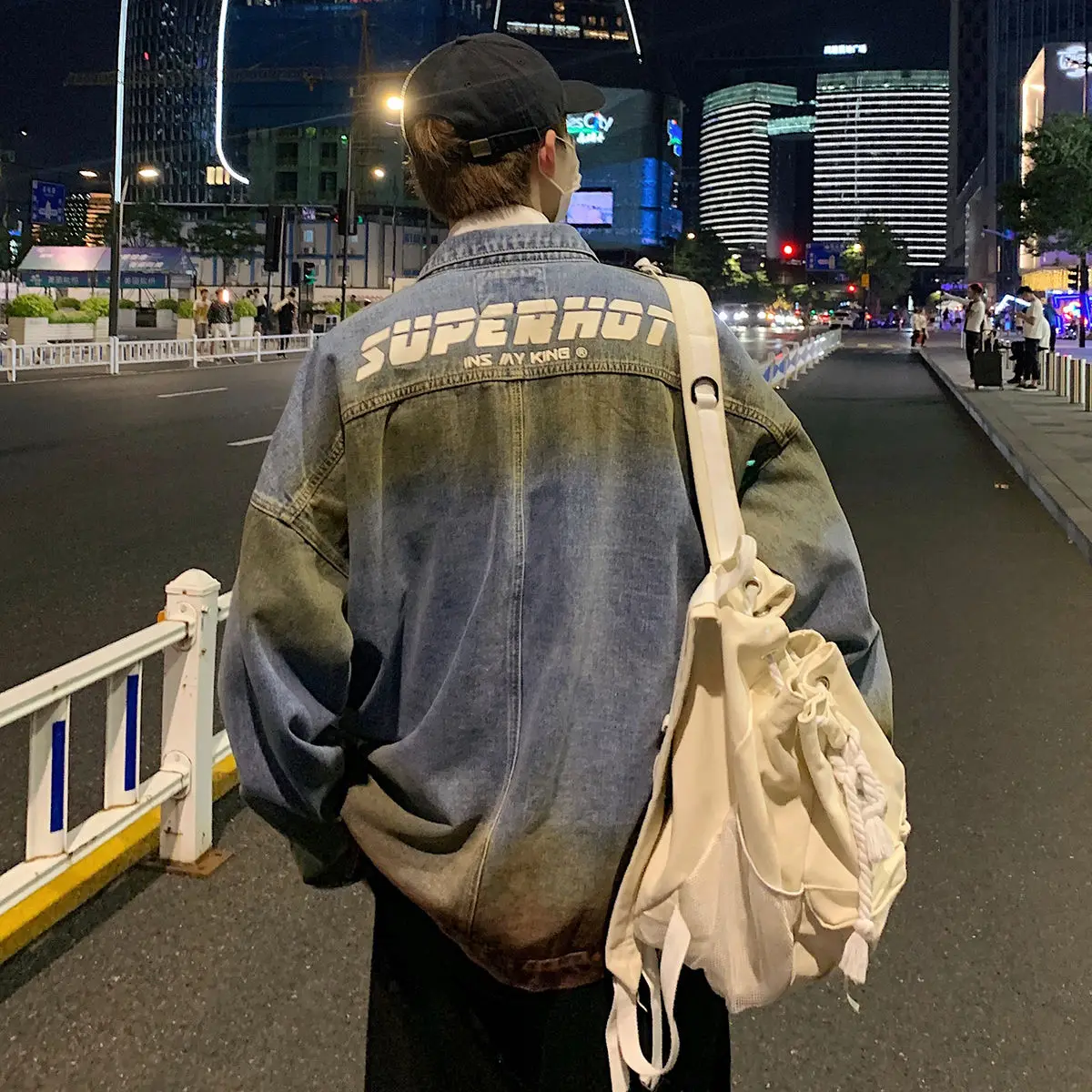 Мужская джинсовая куртка темно-синяя 2020 |