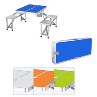 aluminum alloy outdoor folding picnic bbq table and beach set tables portable table with 4 seats