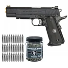 Хит продаж, мягкое металлическое оружие, пистолет BB, углекислотный пистолет, резервуар для углекислого газа, 5 патронов  2, металлическая стеновая панель