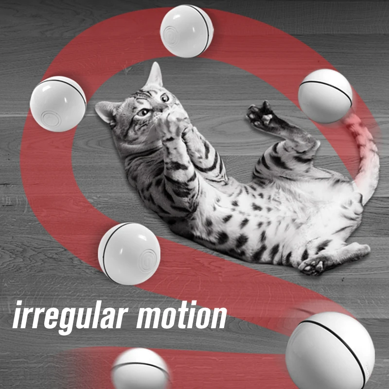 

USB Rechargeable Pet Toys For Cat Dog Puppys 360 Degree Self Rotating Balls Playing Kitty Home Toy Ball Interactive Jumping