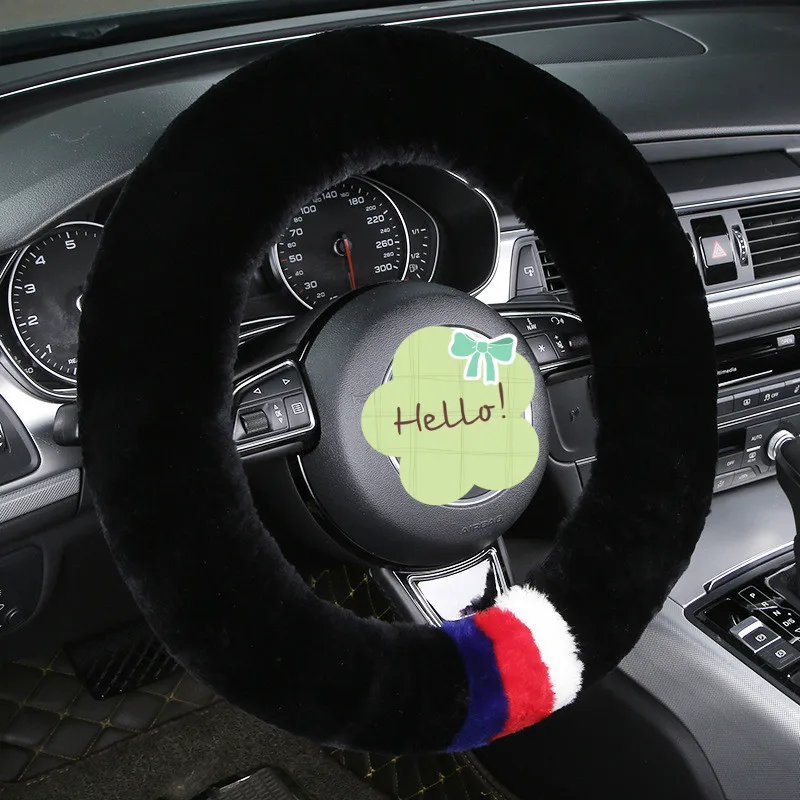 

General Purpose Warm Car Handle Cover High Quality Guarantee Australian Wool Steering Wheel Cover Suitable For 35-42CM Diameter