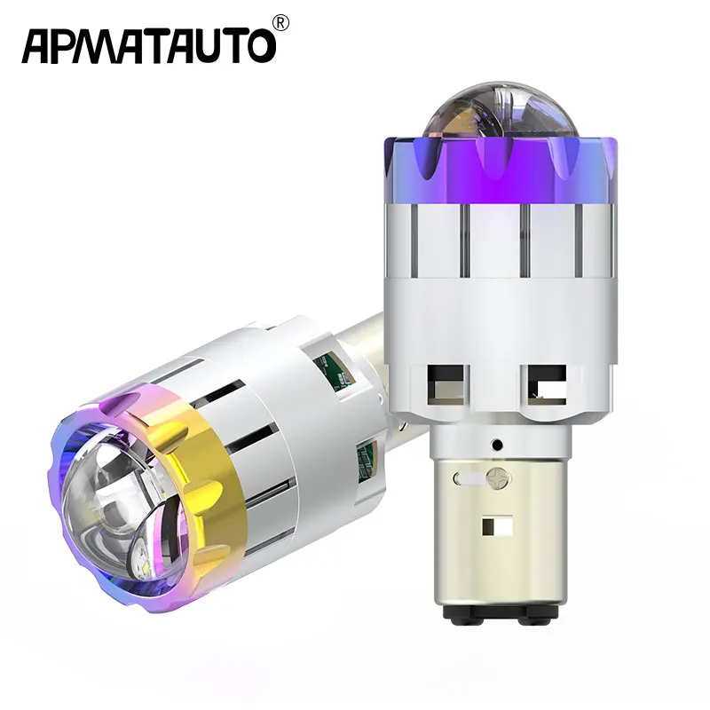 1 шт. Plug & play 4800lm Ba20d светодиодный мотоциклетный головной светильник объектив H6