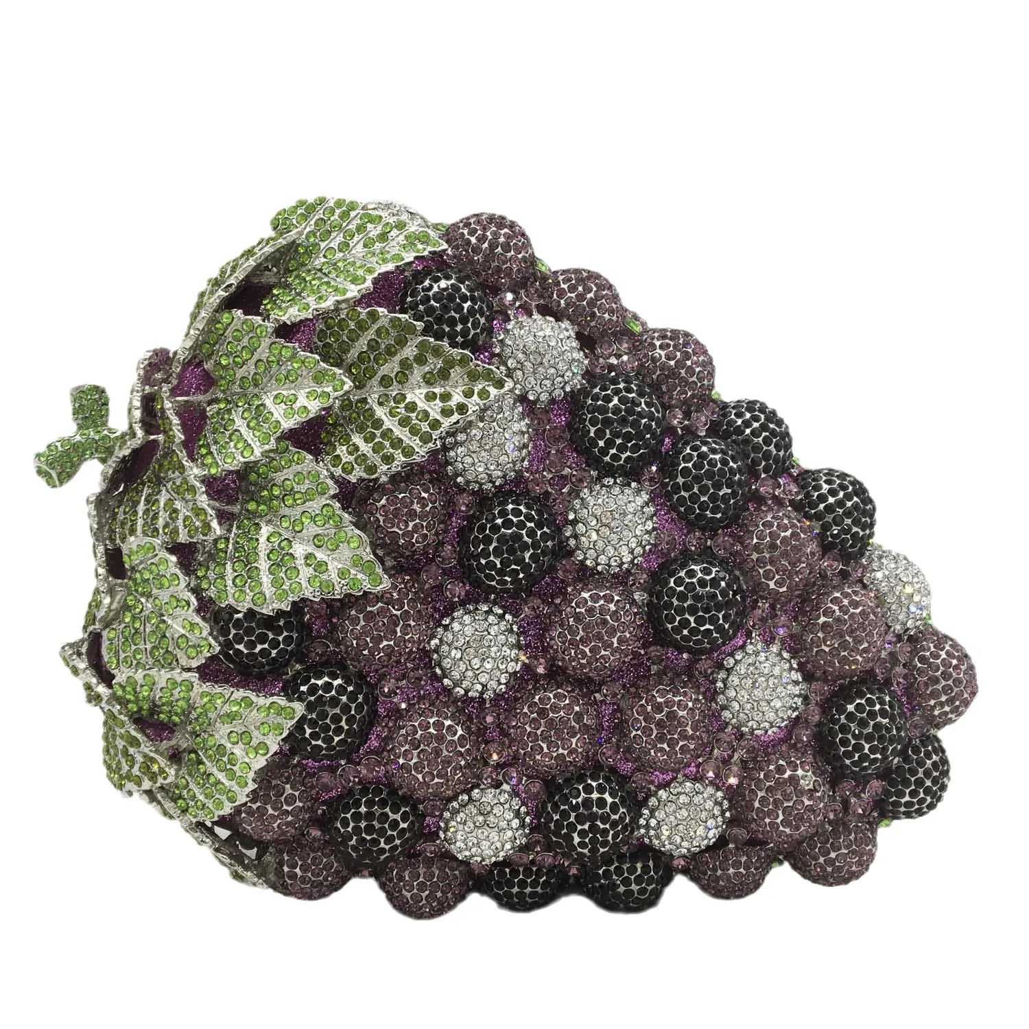 

Grapes Clutch Women Crystal Evening Bags Wedding Cocktail Ladies Rhinestone Minaudiere Purse and Handbag