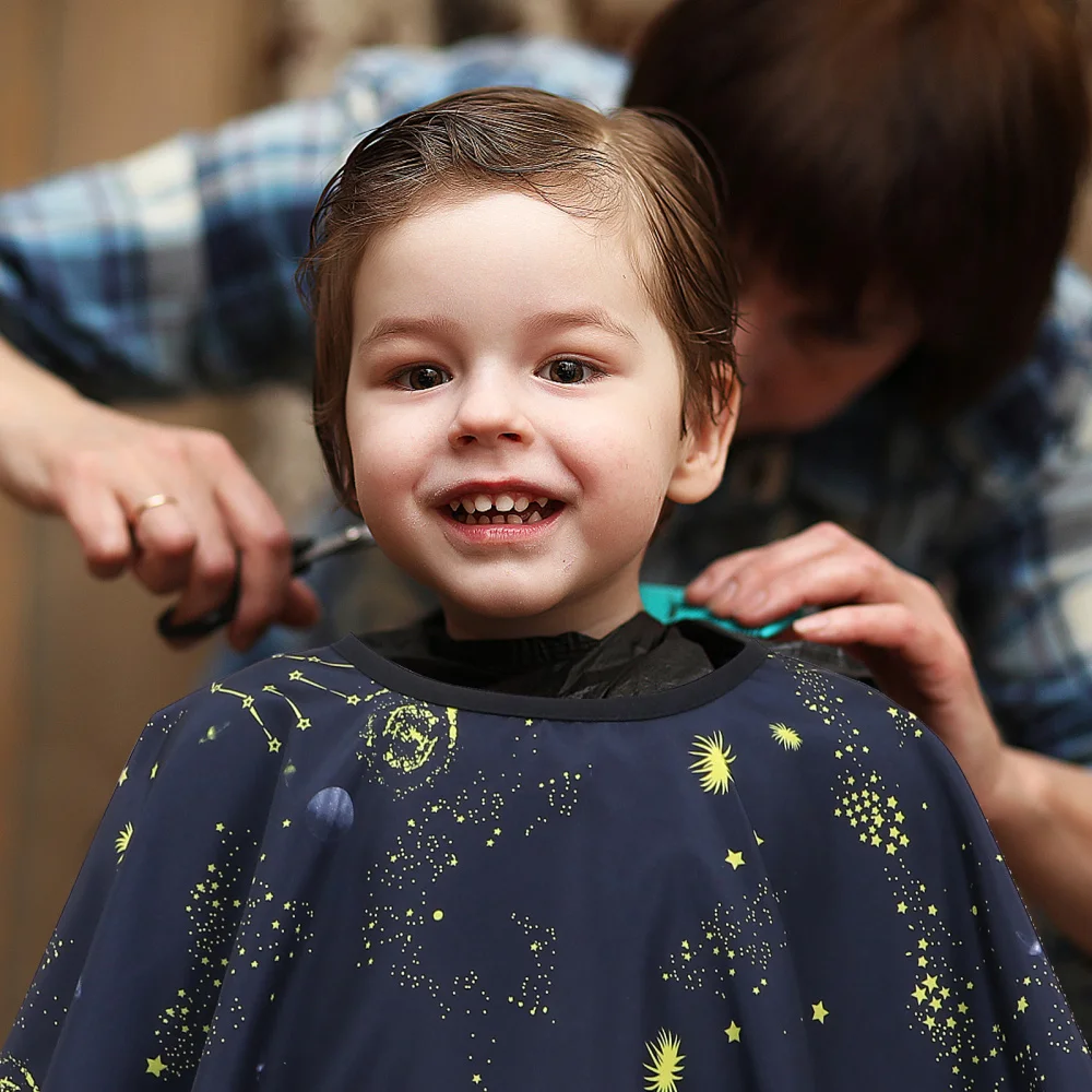 

Durable Kids Haircut Cape Pretty Pattern Salon Hair Cutting Cape for Boy Girl