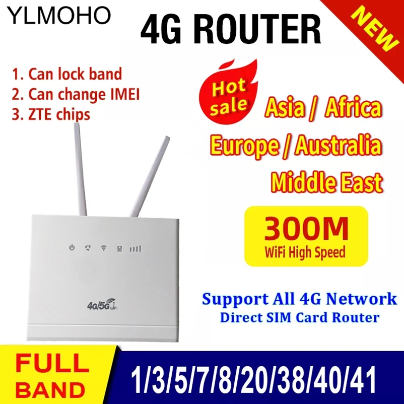 YLMOHO RS980 4G LTE/беспроводной Wi Fi роутер 4G/3G USB модем 300 Мбит/с мини со слотом для SIM карты