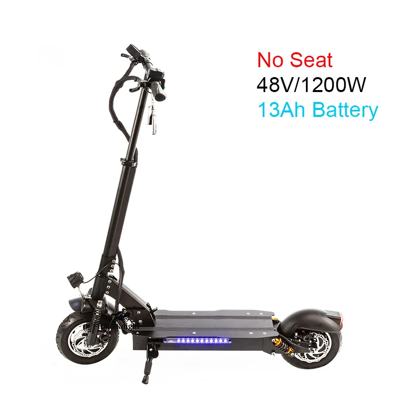 No Seat 13Ah Высокое качество дешевые 48V 1200W электрический самокат для взрослых Halo В рыцарском стиле 10 дюймового умного электрического скейтборда 90 км мощный складной е-скутер способный преодолевать Броды - Цвет: No Seat 13Ah
