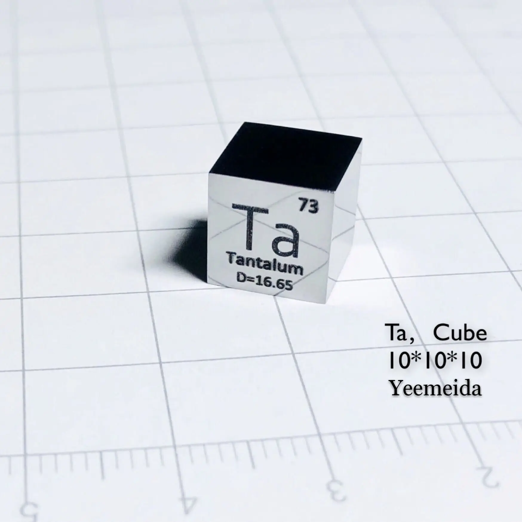 

Free shipping Tantalum Ta Metal 10mm Density Cube 99.99% Pure for Element Collection