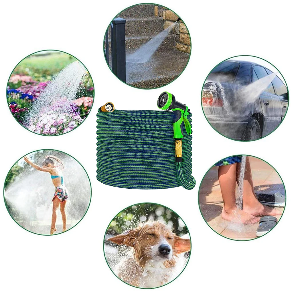 

High-Pressure Water Gun Water Hose 4-Layer Garden Hose Flexible Portable Car Washing Tube Pipe With Nozzle 7.5/15/22.5/30M