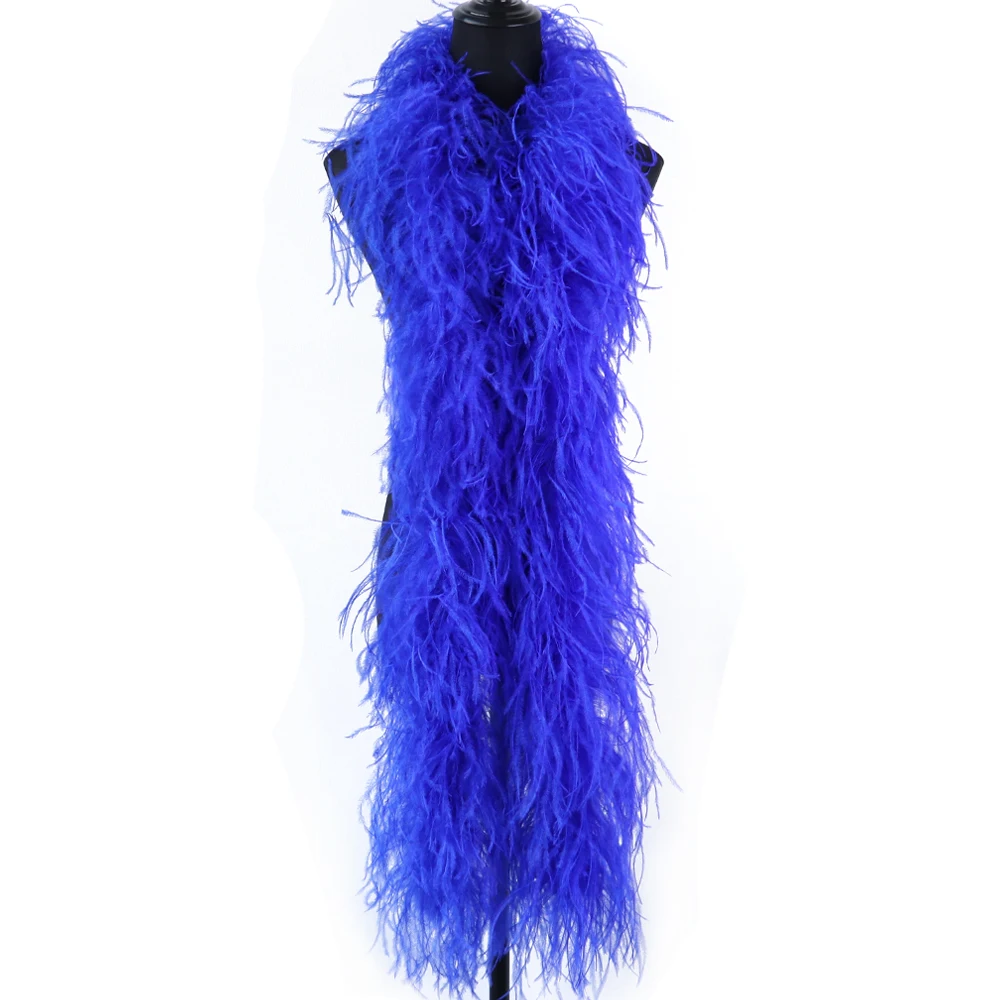 

6 Ply Fluffy Colored Ostrich Feathers Boa for Wedding Dress Party Clothes Sewing Shawl Scarf Decoration Crafts Plumes 1/2 Meters