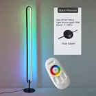 Современные Напольные светодиодные лампы RGB, цветная лампа с дистанционным управлением, стоячий светильник для гостиной, комнатный декор для спальни, минималистичное освещение атмосферы