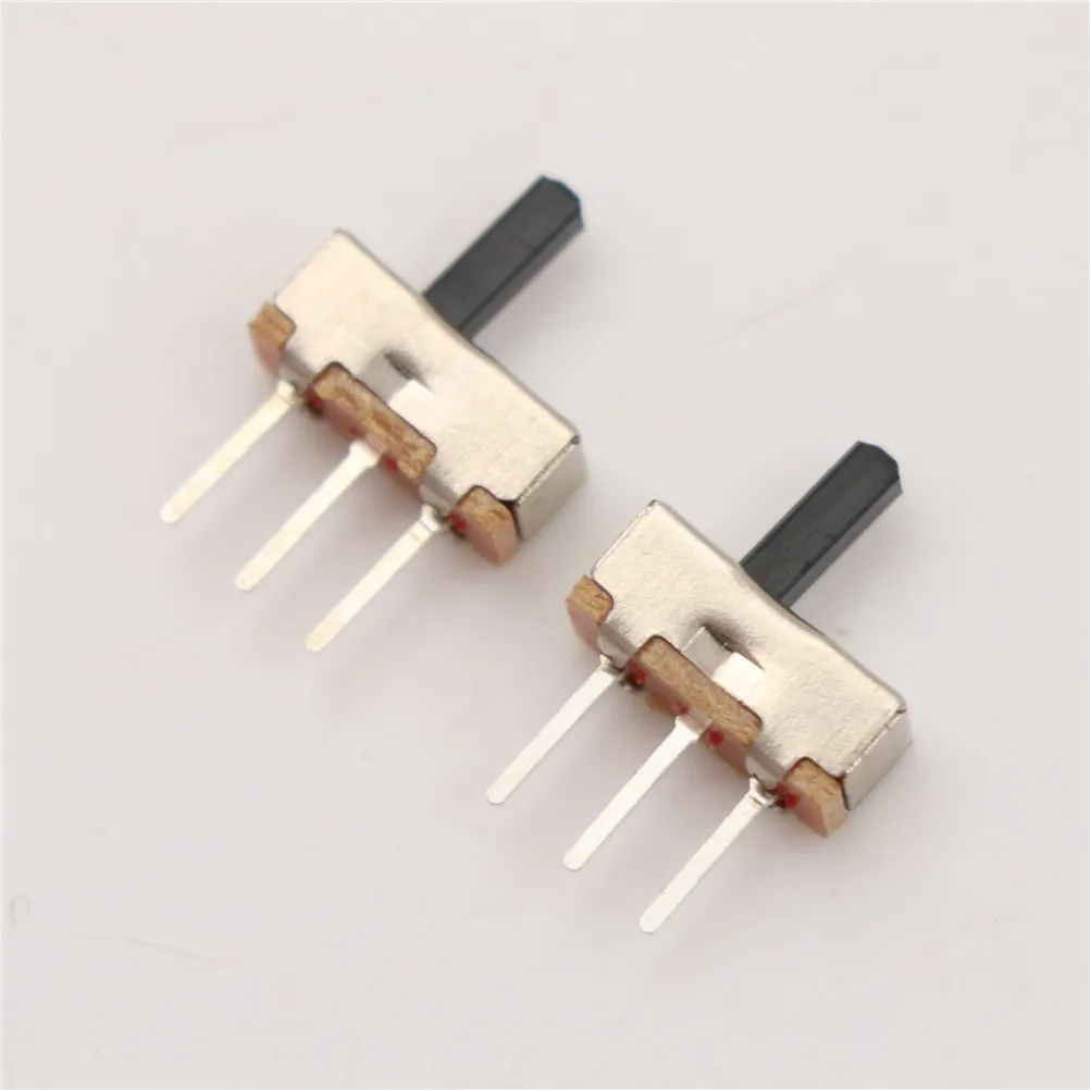 

50 Pcs/Lot SS12D00G3 2 Position SPDT 1P2T 3 Pin PCB Panel Mini Vertical Slide Switch High Quality