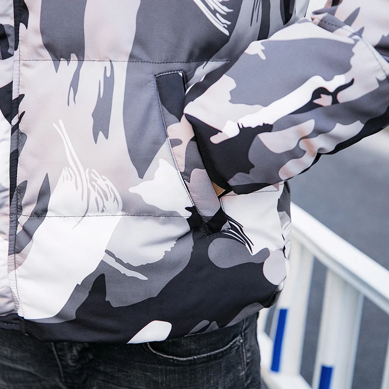 Camouflage Man Jacket Winter Coat Jacket for Men Thick Hooded Parkas Homme Clothing Fashion Zipper Male Jacket Jaqueta Masculina