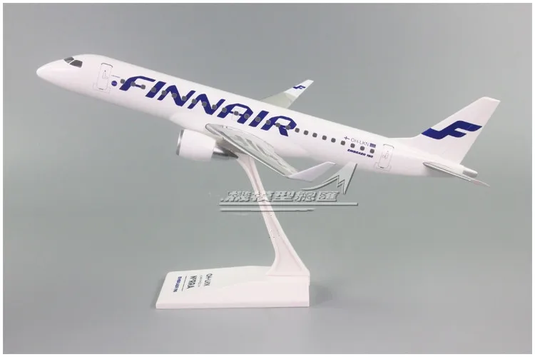 

36cm 1:100 Plastic Air Finnair ERJ-190 OH-LKN Airllines Airways Aircraft Assembled Assembly airplane model Plane